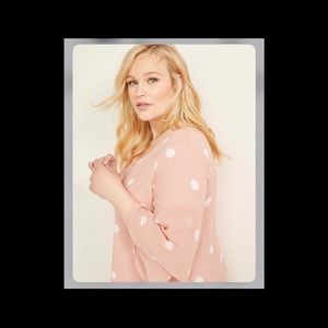Lane Bryant Pink with polka dot top
